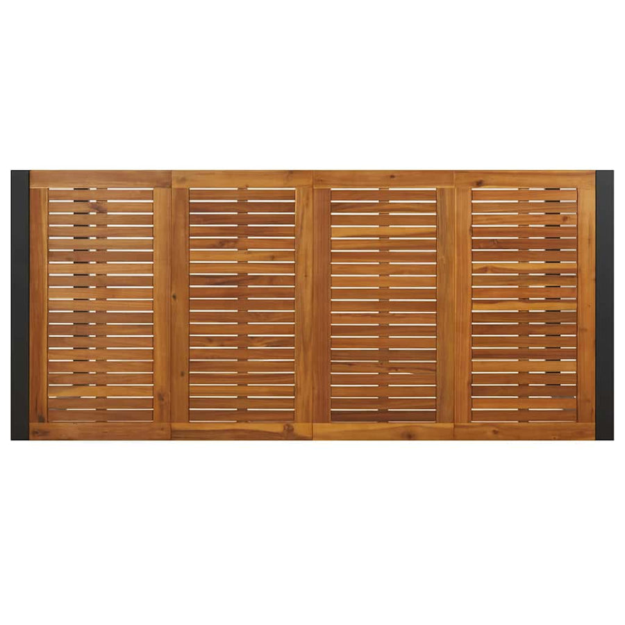 Tuin eettafelset 9 pcs Grijs en Bruin poly rattan