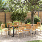 Garden dining set 9 pcs Beige and Brown poly rattan