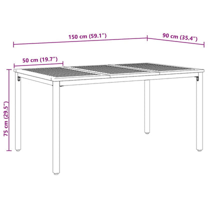 Tuin eettafelset 7 pcs Grijs en Bruin poly rattan