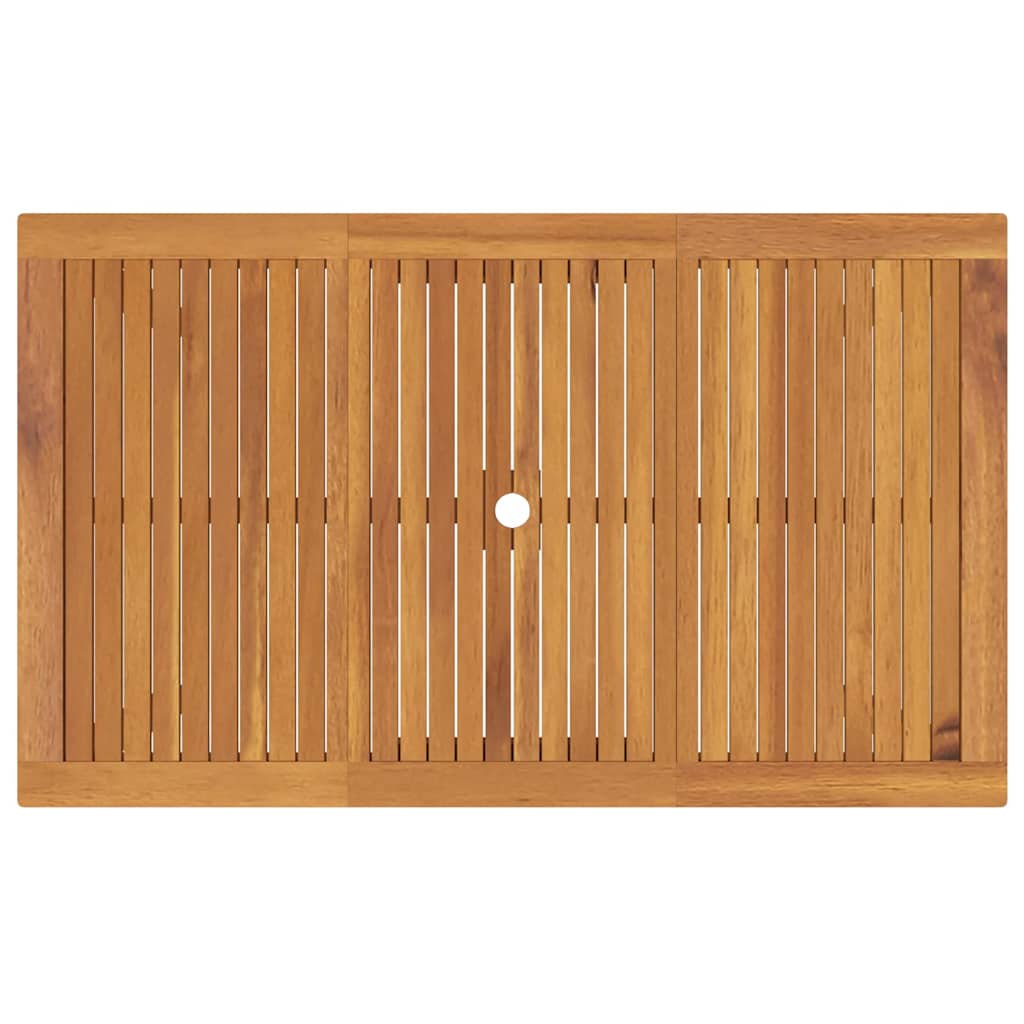 Tuin eettafelset 5 pcs Zwart Massief Acaciahout