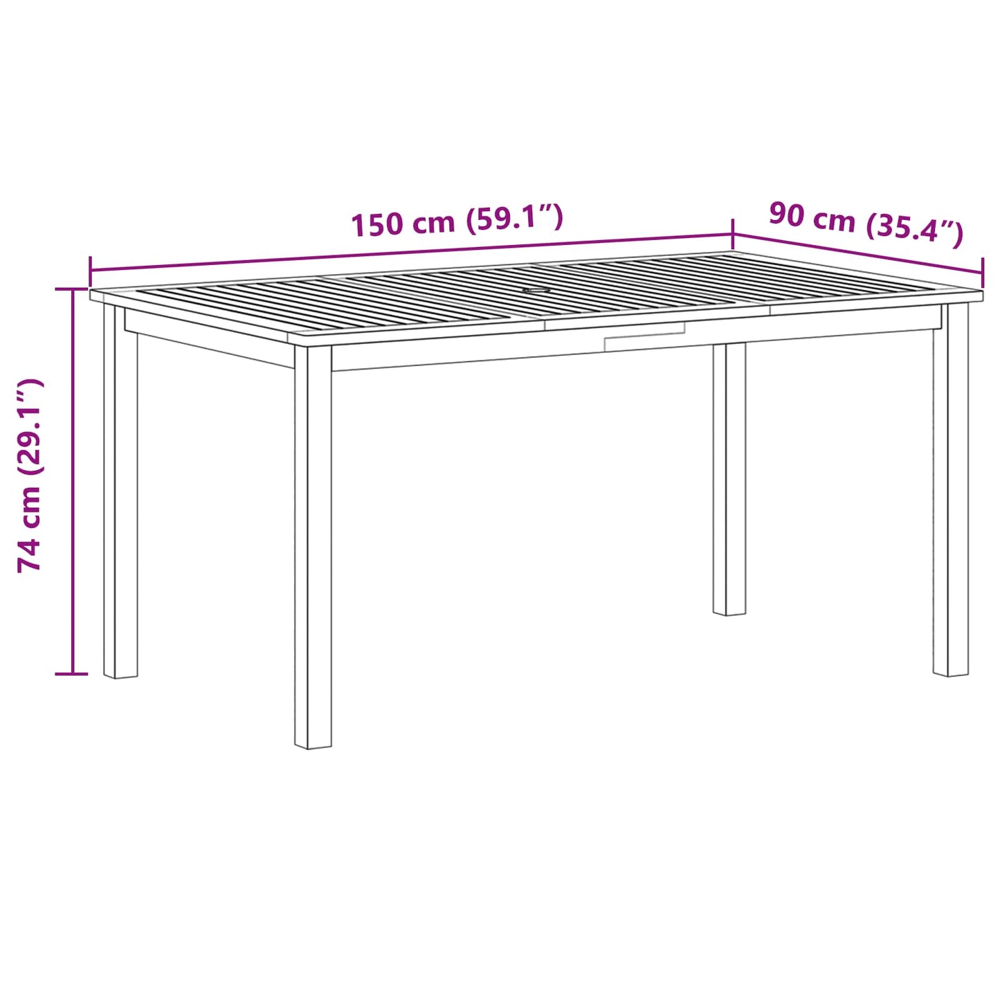 Tuin eettafelset 7 pcs Grijs Massief Acaciahout