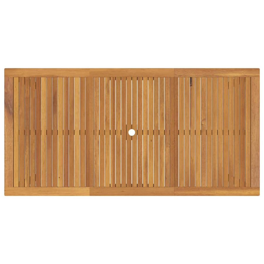 Tuin eettafelset 7 pcs Grijs Massief Acaciahout