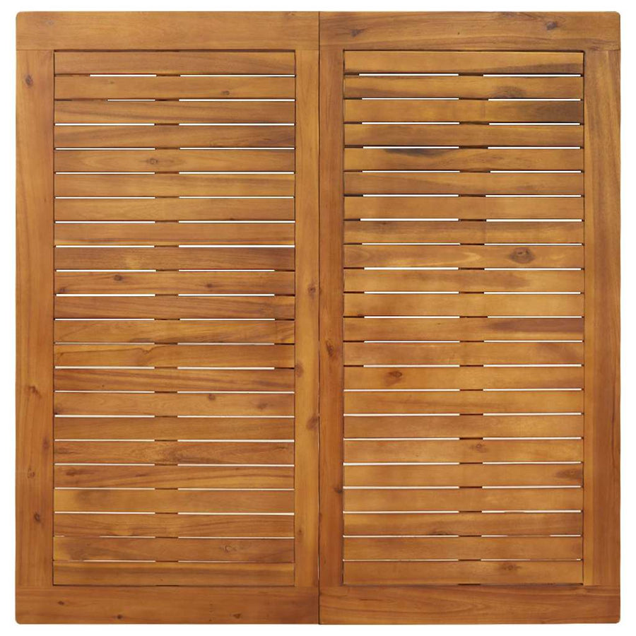 Tuin eettafelset 3 pcs Zwart Massief Acaciahout