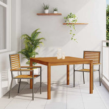 Tuin eettafelset 3 pcs Grijs Massief Acaciahout