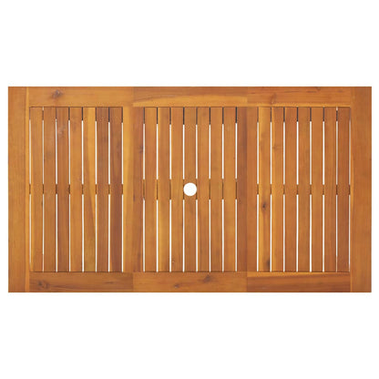 Tuin eettafelset 7 pcs Grijs Massief Acaciahout