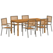 Tuin Eettafelset 7 Pcs Massief Acaciahout 6-Persoons