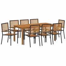 Tuin Eettafelset 9 Pcs Massief Acaciahout 8-Persoons