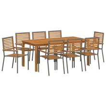 Tuin Eettafelset 9 Pcs Massief Acaciahout 8-Persoons