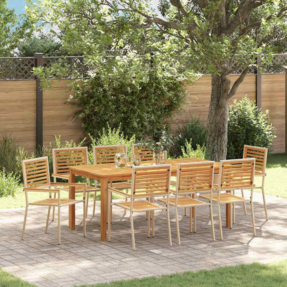 Tuin Eettafelset 9 Pcs Massief Acaciahout 8-Persoons