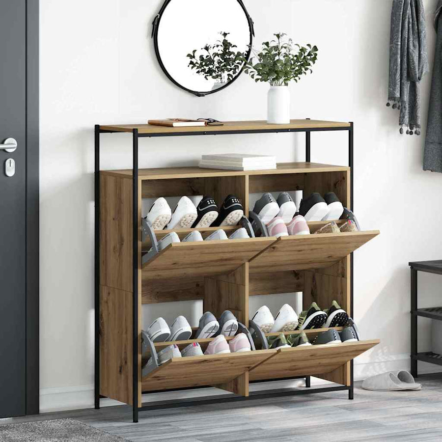 Schoenenkast Artisan Eiken 100 x 34 x 112 cm Bewerkt hout