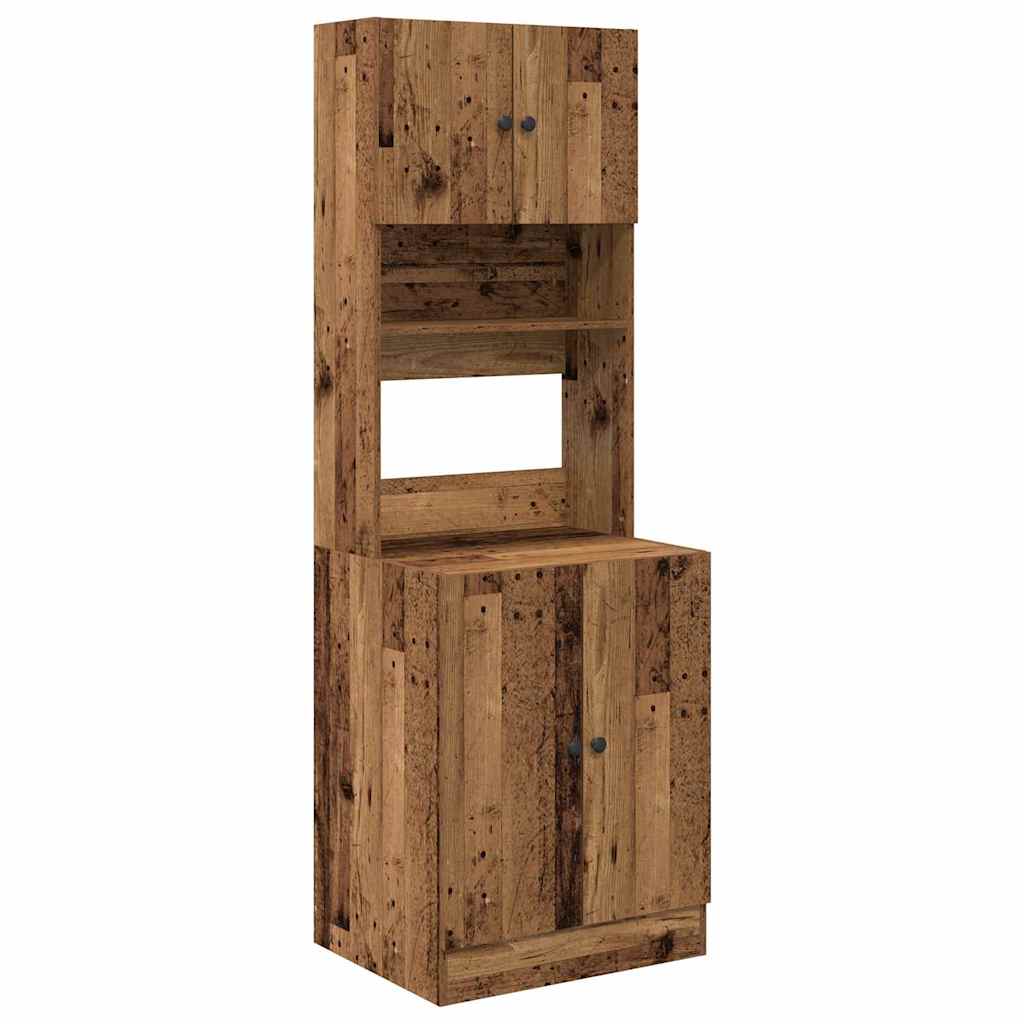Keukenbuffet met plank 2 pcs Oudhout 60 x 50 x 180 cm