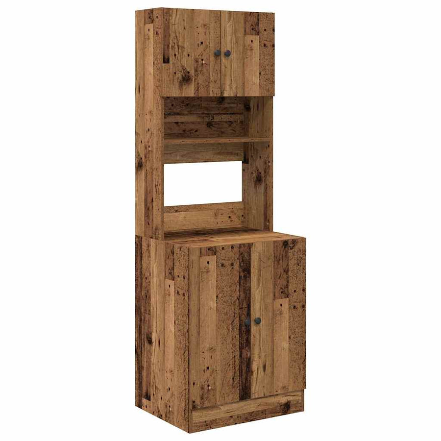 Keukenbuffet met plank 2 pcs Oudhout 60 x 50 x 180 cm