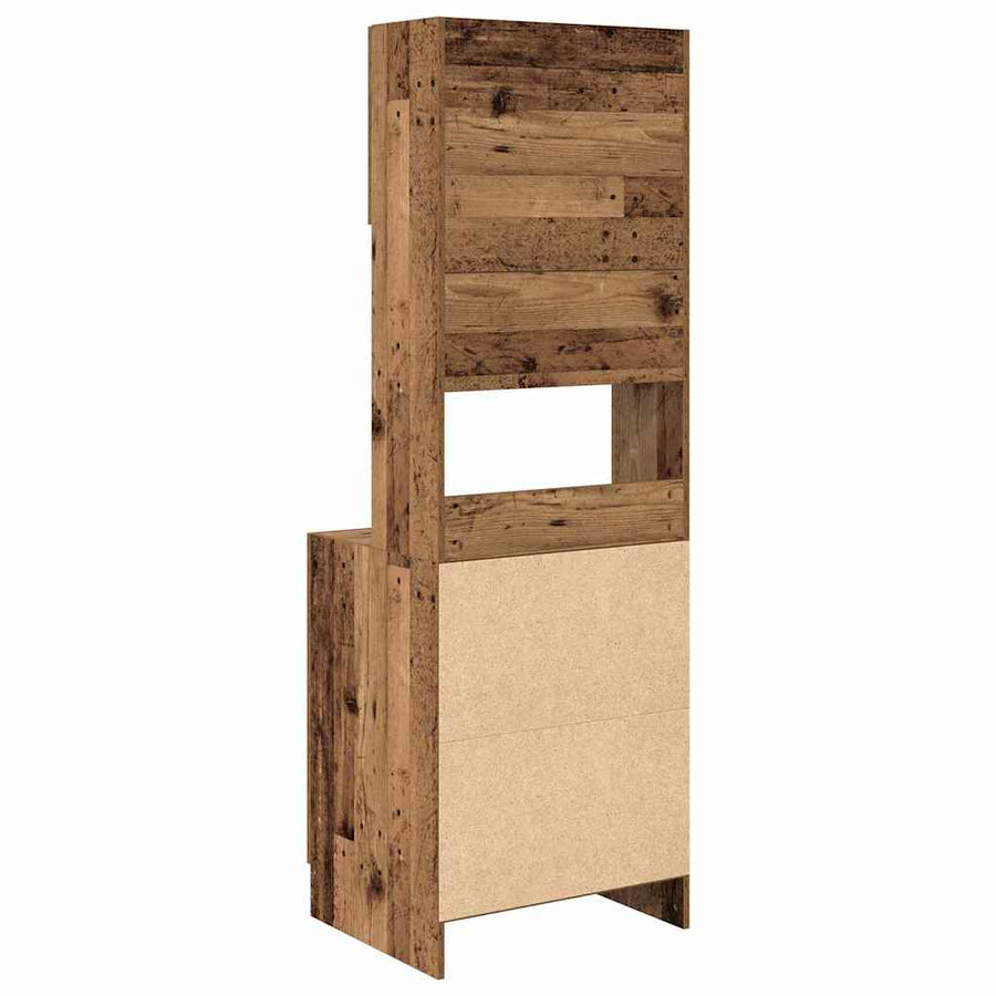 Keukenbuffet met plank 2 pcs Oudhout 60 x 50 x 180 cm