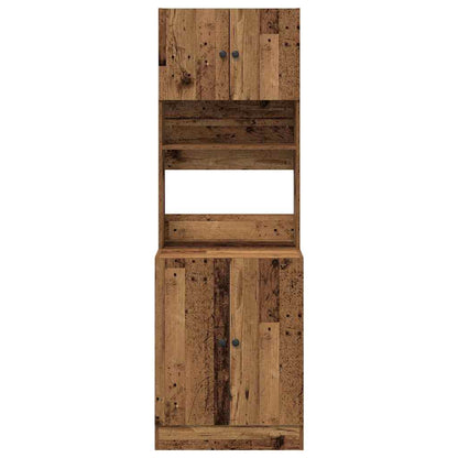 Keukenbuffet met plank 2 pcs Oudhout 60 x 50 x 180 cm