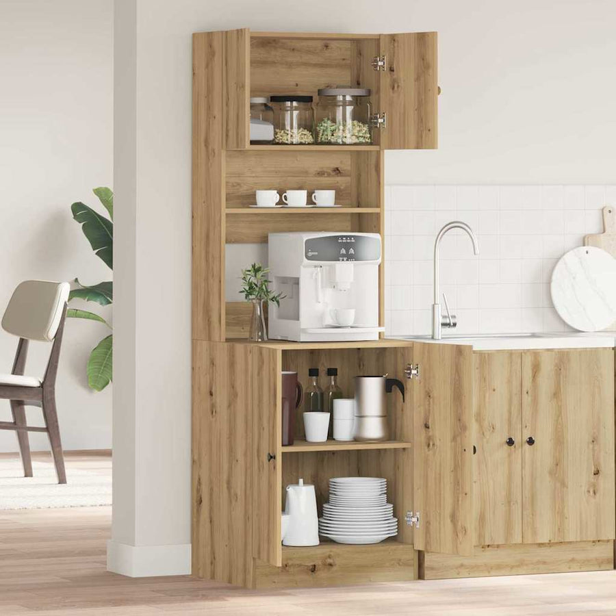Keukenbuffet met plank 2 pcs Artisan Eiken 60 x 50 x 180 cm