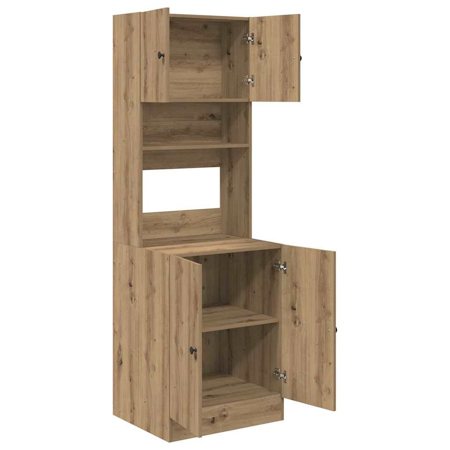 Keukenbuffet met plank 2 pcs Artisan Eiken 60 x 50 x 180 cm