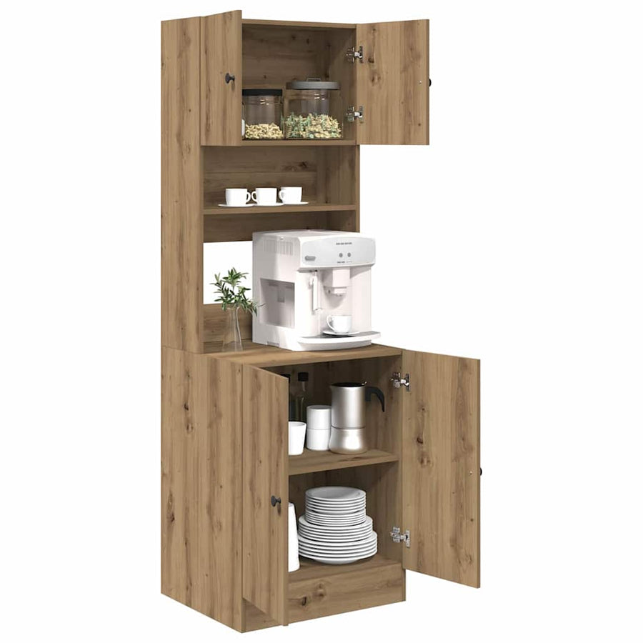 Keukenbuffet met plank 2 pcs Artisan Eiken 60 x 50 x 180 cm