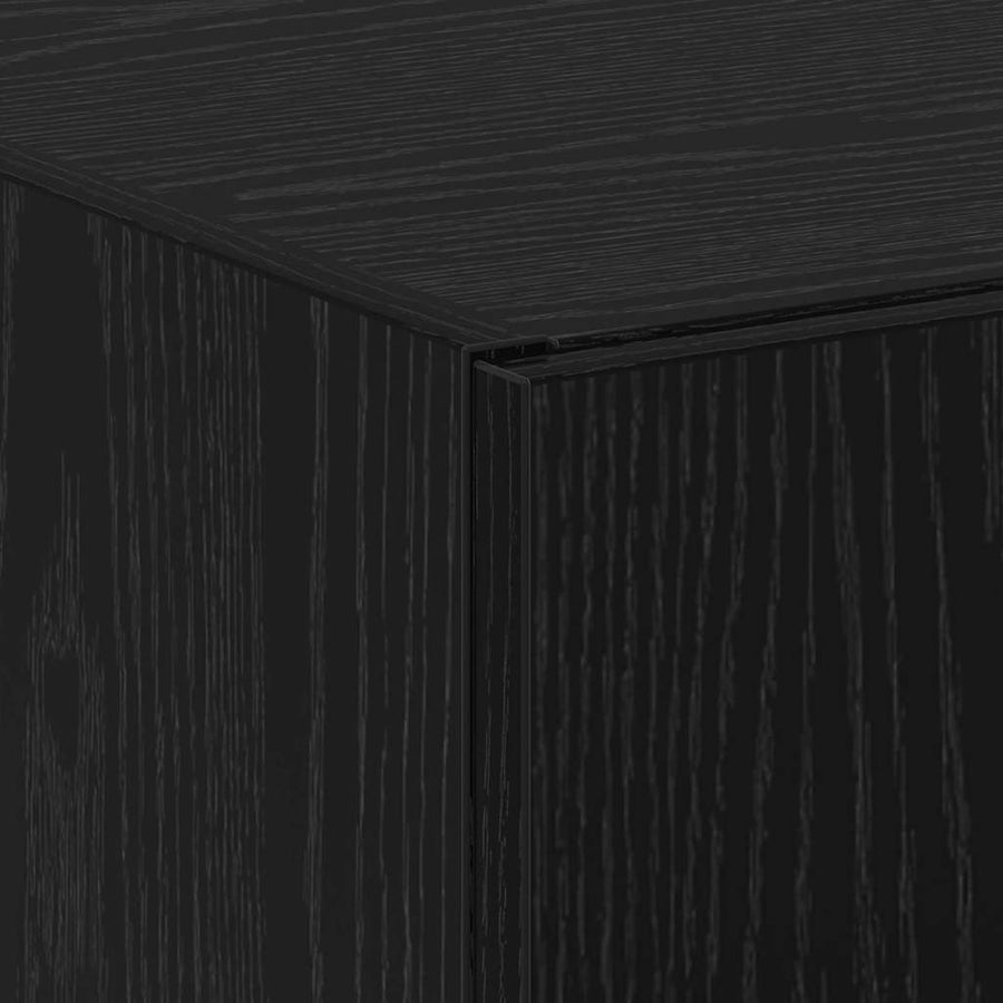 Kantoorkast Zwart Eiken 70 x 32 x 77.5 cm Bewerkt hout