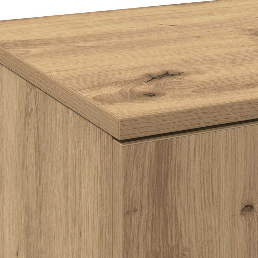 Hoogboard artisanaal eikenkleurig 80 x 35 x 180 cm Bewerkt hout
