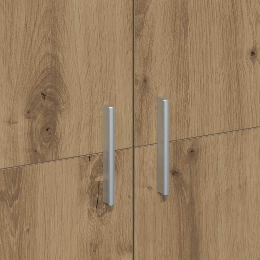 Hoogboard artisanaal eikenkleurig 80 x 35 x 180 cm Bewerkt hout