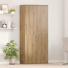 Hoogboard 80x35x180 cm bewerkt hout artisanaal eikenkleurig