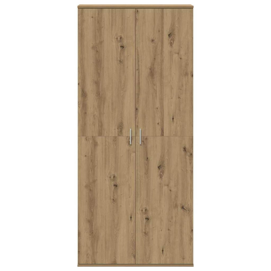 Hoogboard artisanaal eikenkleurig 80 x 35 x 180 cm Bewerkt hout