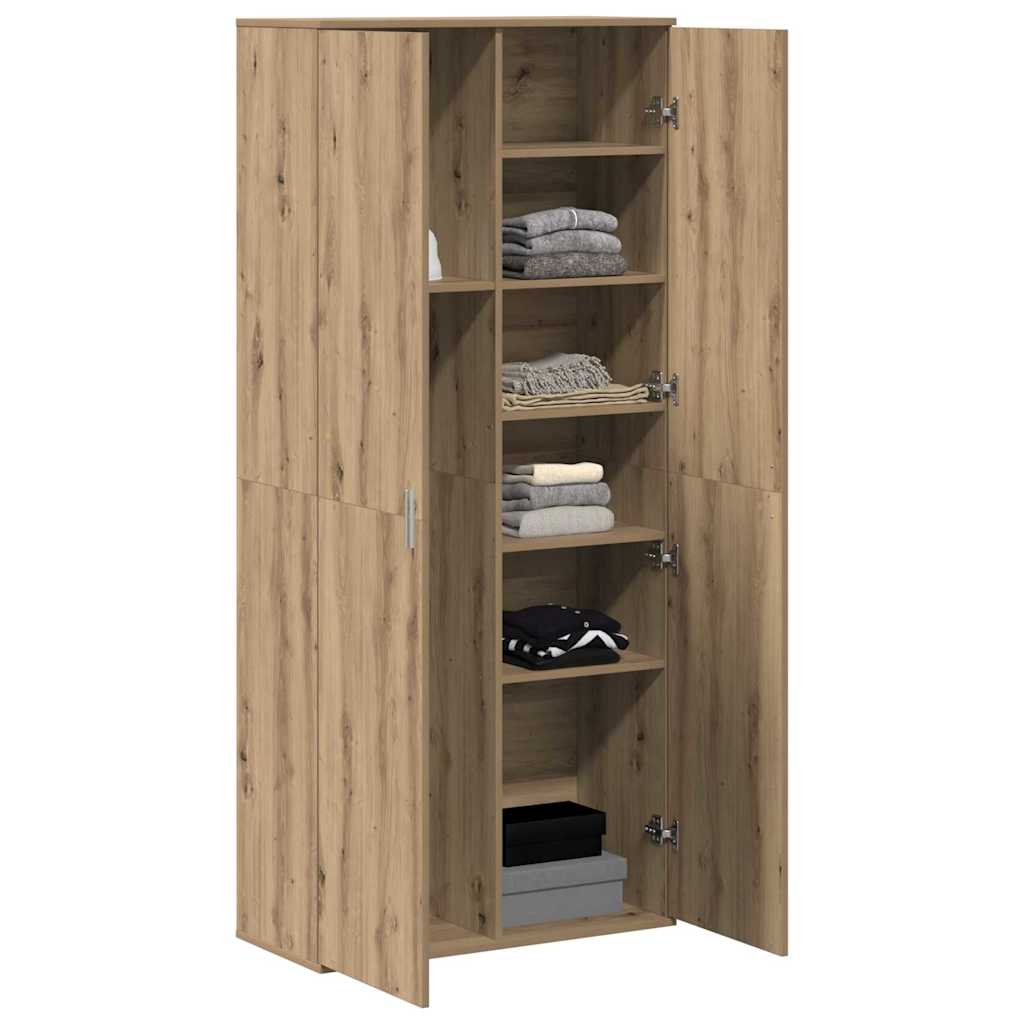 Hoogboard artisanaal eikenkleurig 80 x 35 x 180 cm Bewerkt hout