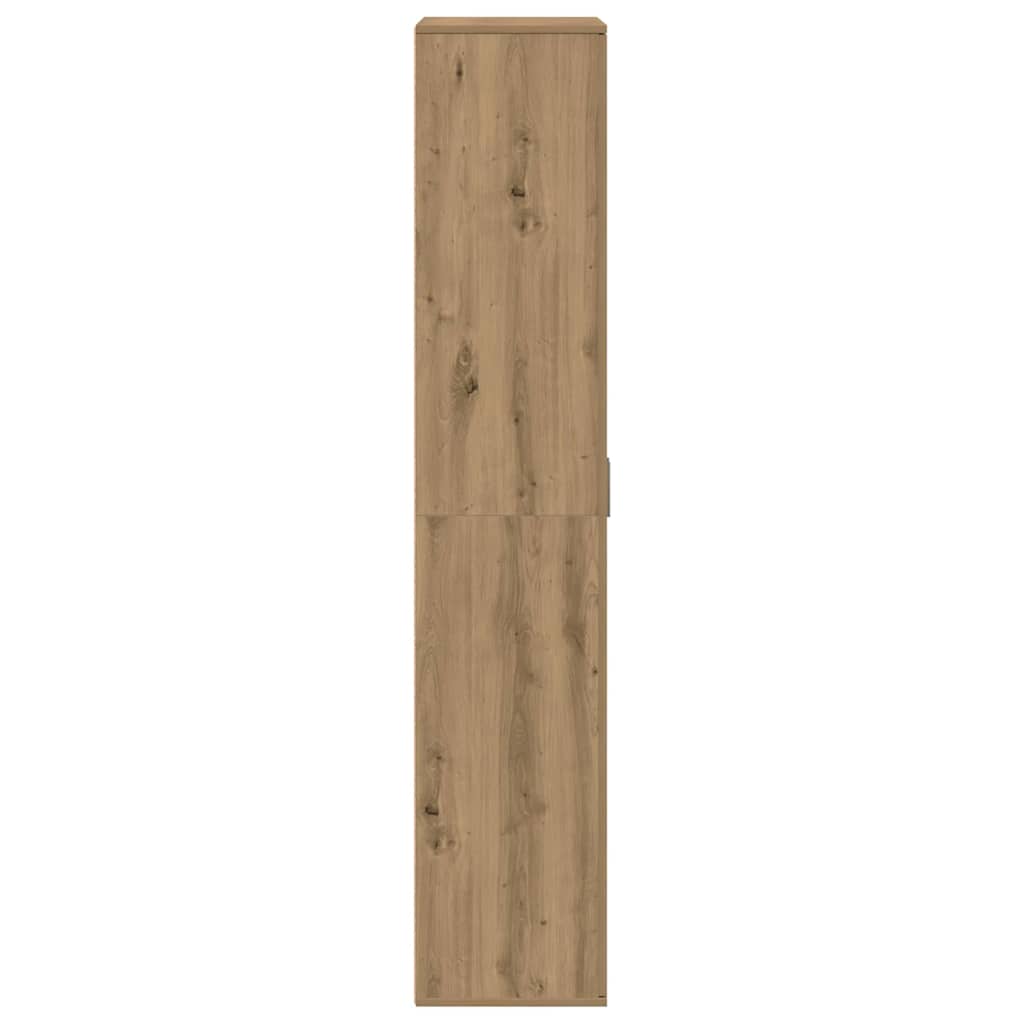 Hoogboard artisanaal eikenkleurig 80 x 35 x 180 cm Bewerkt hout