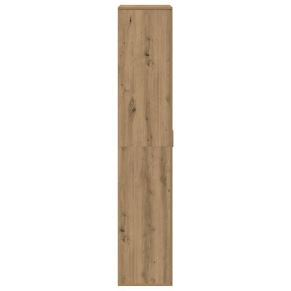Hoogboard artisanaal eikenkleurig 80 x 35 x 180 cm Bewerkt hout