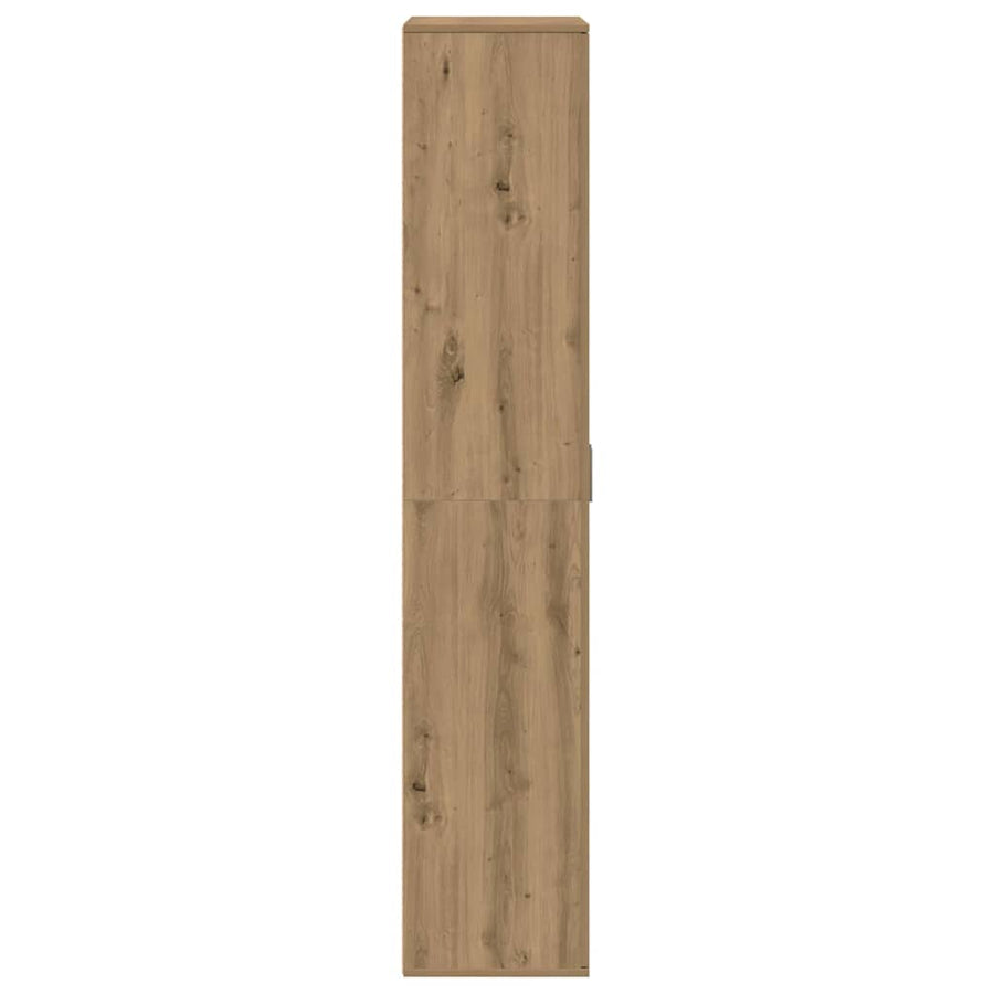 Hoogboard artisanaal eikenkleurig 80 x 35 x 180 cm Bewerkt hout