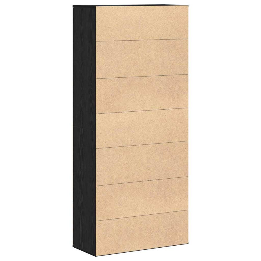 Hoogboard 80 x 35 x 180 cm Bewerkt hout Zwart eiken