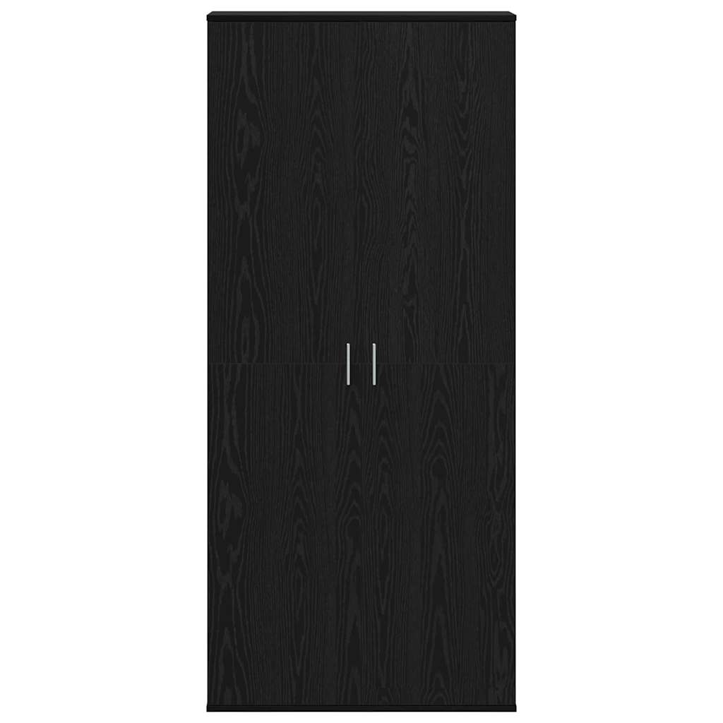 Hoogboard 80 x 35 x 180 cm Bewerkt hout Zwart eiken