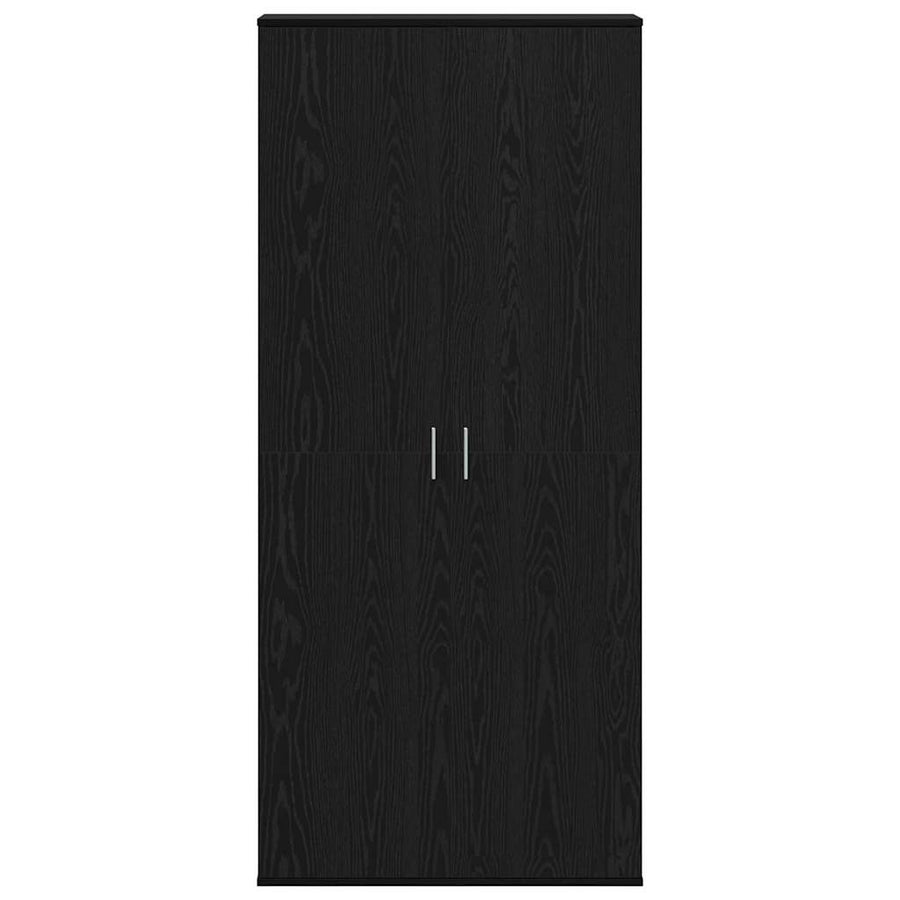 Hoogboard 80 x 35 x 180 cm Bewerkt hout Zwart eiken