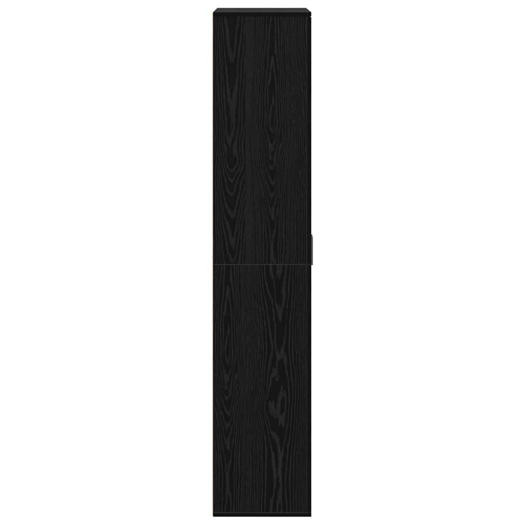 Hoogboard 80 x 35 x 180 cm Bewerkt hout Zwart eiken