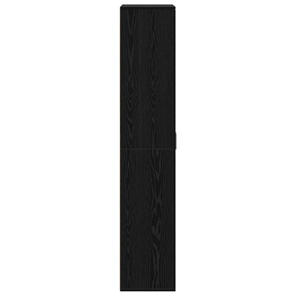 Hoogboard 80 x 35 x 180 cm Bewerkt hout Zwart eiken