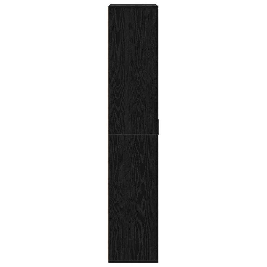 Hoogboard 80 x 35 x 180 cm Bewerkt hout Zwart eiken