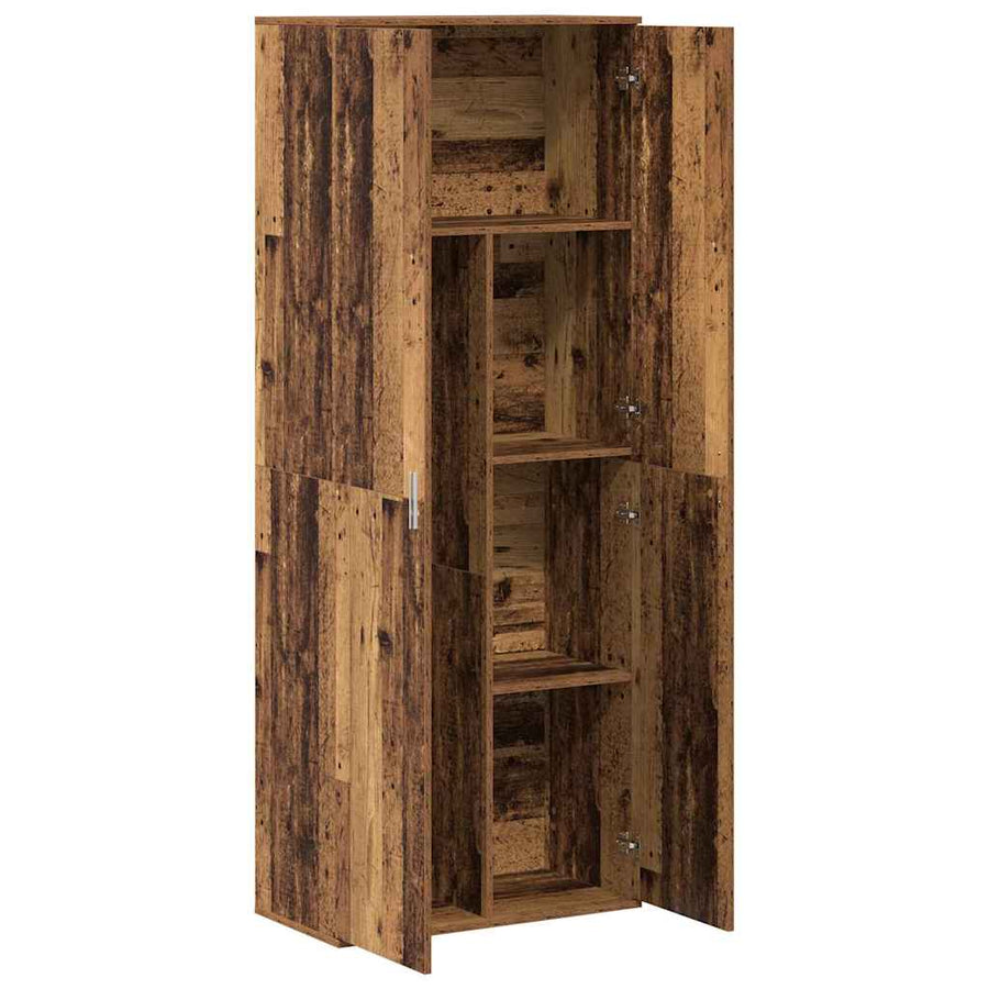 Hoge kast Oudhout 70 x 33.5 x 180 cm Bewerkt hout