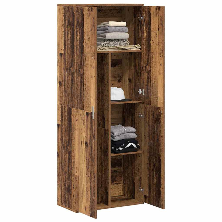Hoge kast Oudhout 70 x 33.5 x 180 cm Bewerkt hout