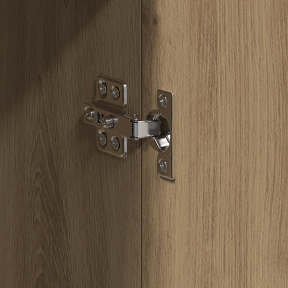 Hoge kast 70 x 33.5 x 180 cm Bewerkt hout Artisan Eiken