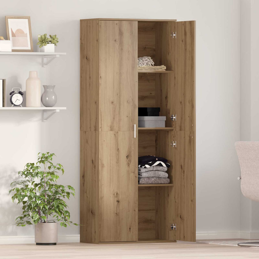 Hoge kast 70 x 33.5 x 180 cm Bewerkt hout Artisan Eiken