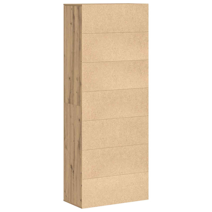 Hoge kast 70 x 33.5 x 180 cm Bewerkt hout Artisan Eiken