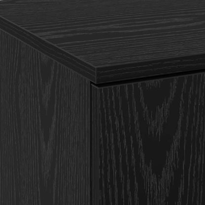 Hoge kast Zwart Eiken 70 x 33.5 x 180 cm Bewerkt hout