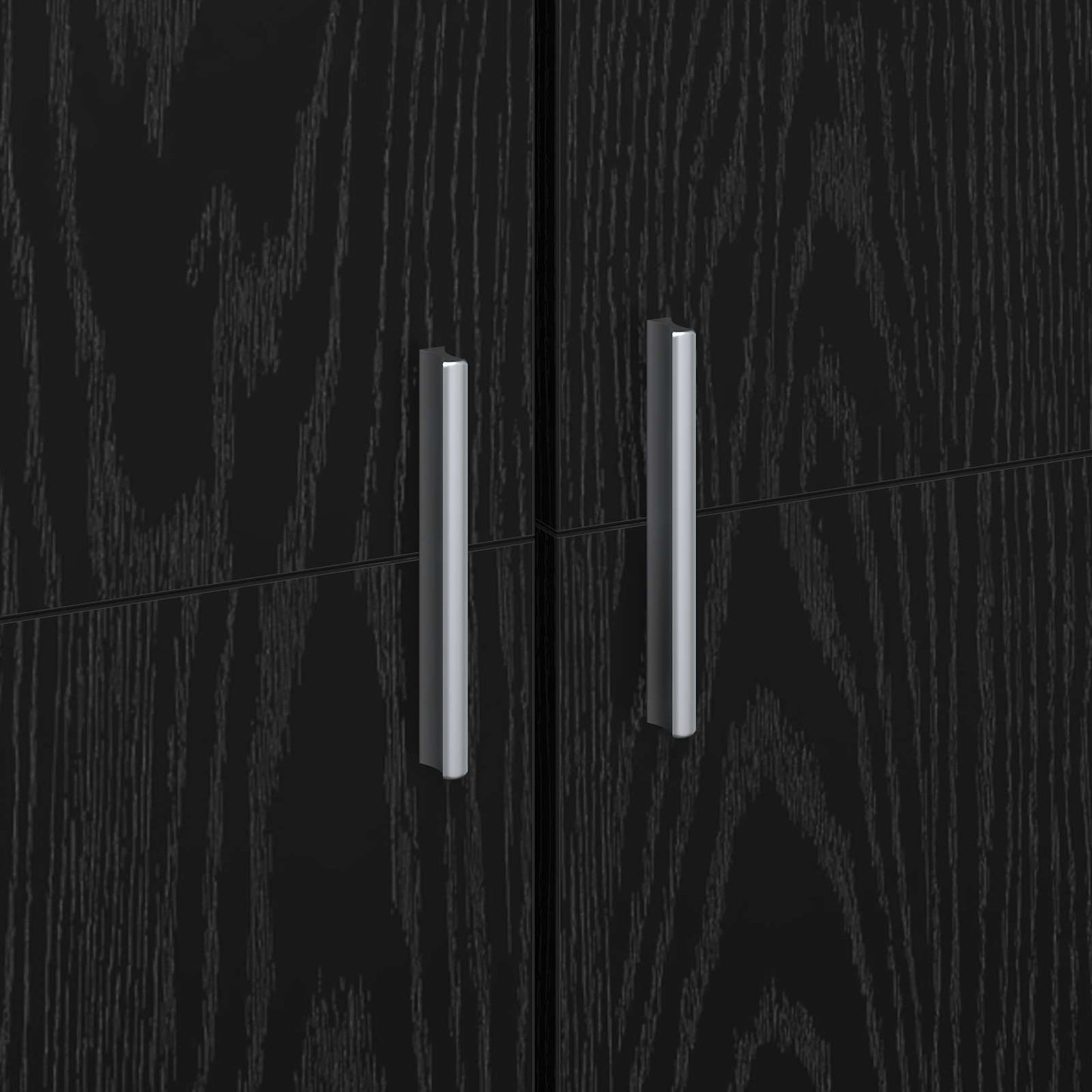 Hoge kast Zwart Eiken 70 x 33.5 x 180 cm Bewerkt hout