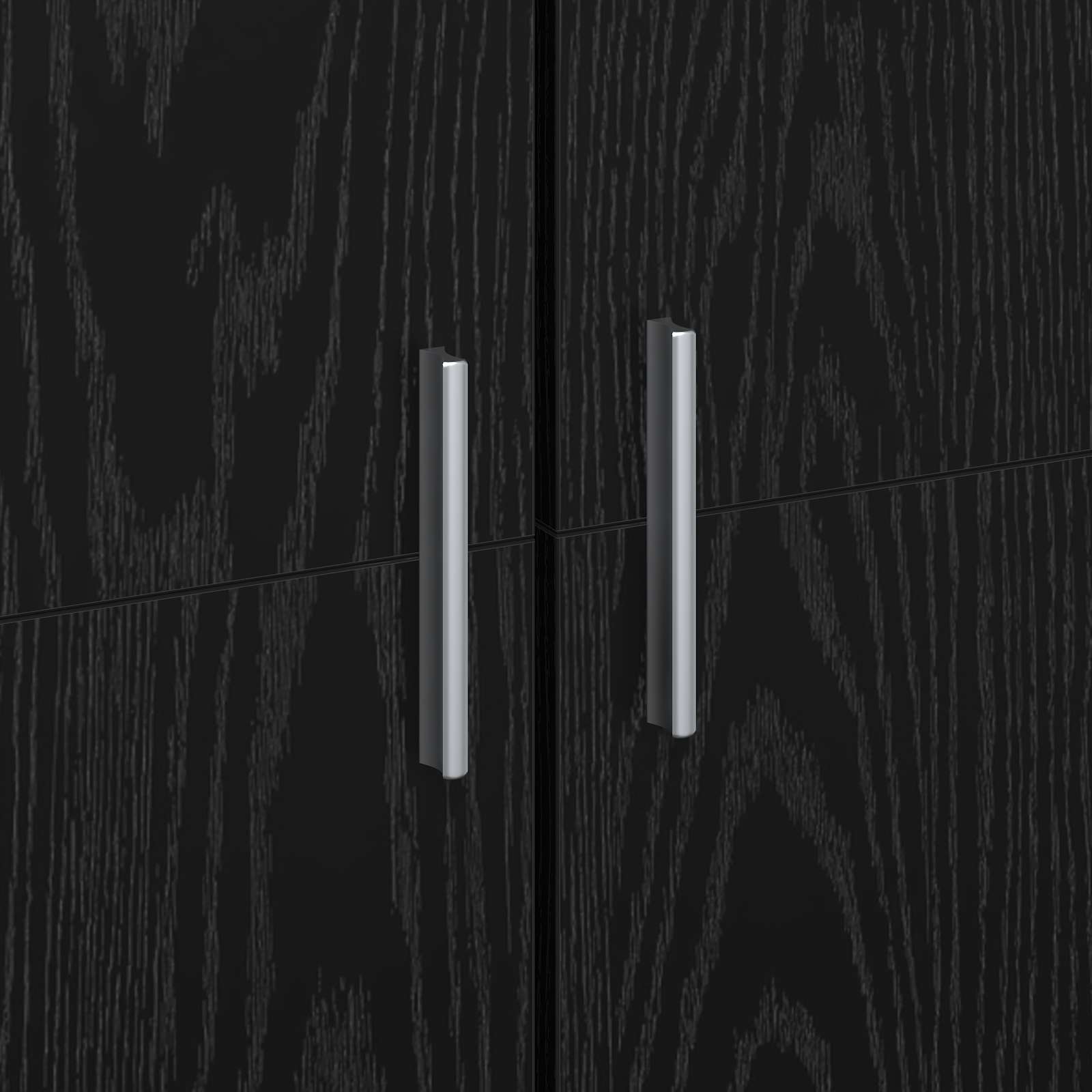Hoge kast Zwart Eiken 70 x 33.5 x 180 cm Bewerkt hout