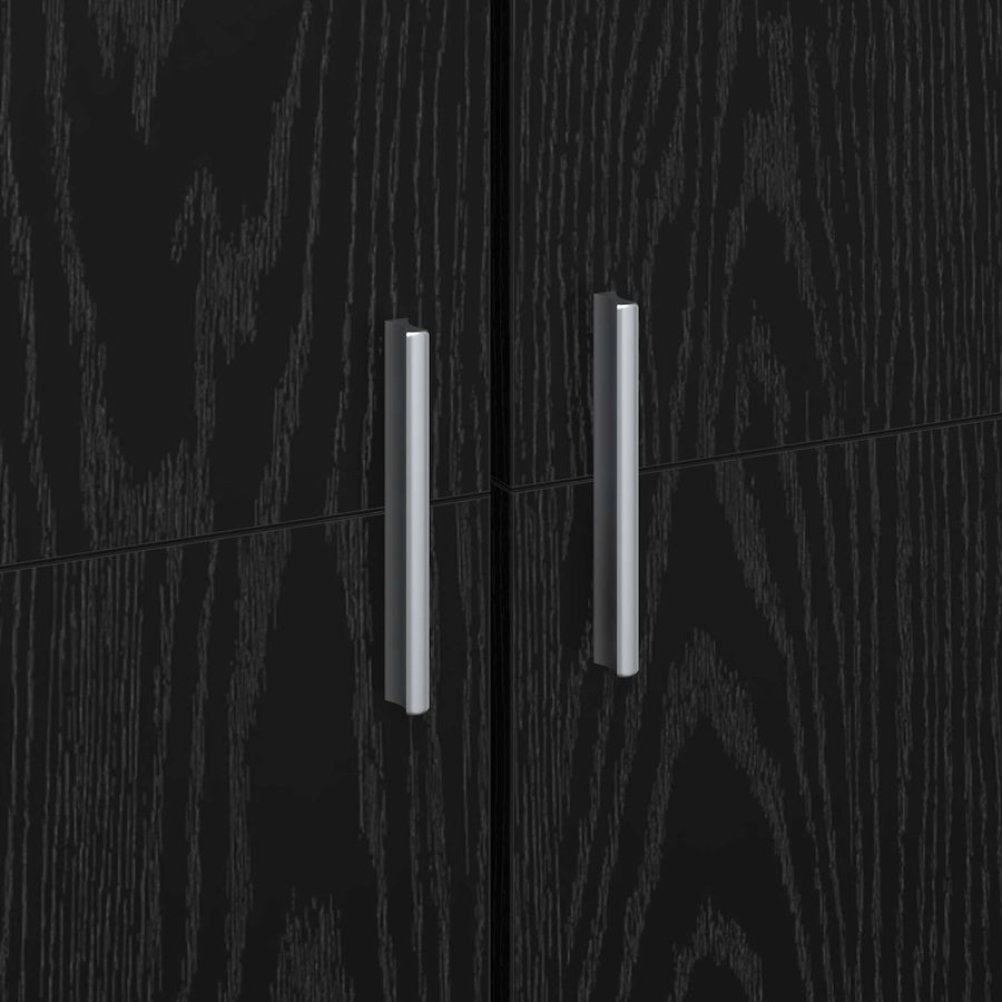 Hoge kast Zwart Eiken 70 x 33.5 x 180 cm Bewerkt hout