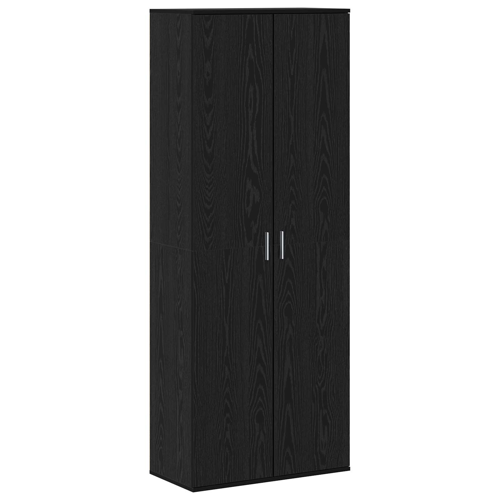Hoge kast Zwart Eiken 70 x 33.5 x 180 cm Bewerkt hout