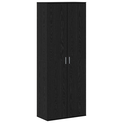 Hoge kast Zwart Eiken 70 x 33.5 x 180 cm Bewerkt hout