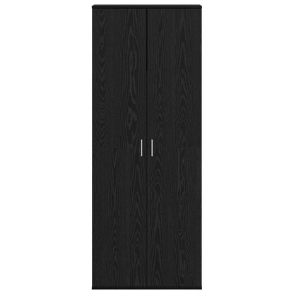 Hoge kast Zwart Eiken 70 x 33.5 x 180 cm Bewerkt hout