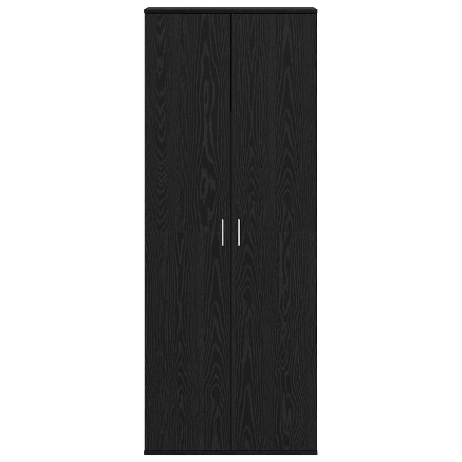 Hoge kast Zwart Eiken 70 x 33.5 x 180 cm Bewerkt hout