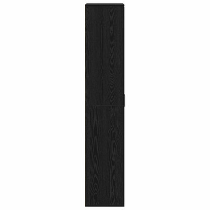 Hoge kast Zwart Eiken 70 x 33.5 x 180 cm Bewerkt hout